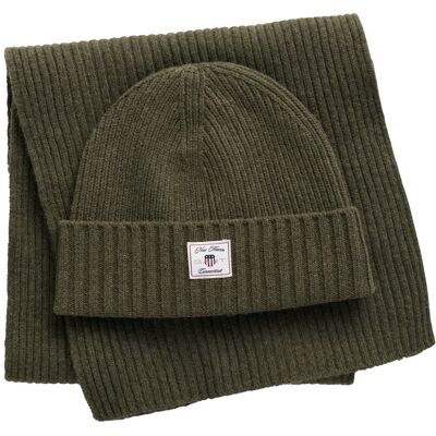 Gant Beanie Scarf Gift Set ONE SIZE JUNIPER GREEN ONE SIZE Gant Beanie Scarf Gift Set ONE SIZE JUNIPER GREEN ONE SIZE