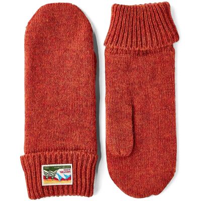 Hestra Raggwool Mitt Black 8 BRICK RED 8 Hestra Raggwool Mitt Black 8 BRICK RED 8