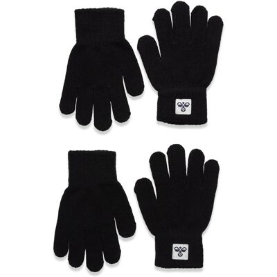 Hummel Hmljr Knit Gloves 2-Pack 8-12 BLACK 8-12 Hummel Hmljr Knit Gloves 2-Pack 8-12 BLACK 8-12