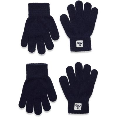 Hummel Hmljr Knit Gloves 2-Pack 8-12 DRESS BLUES 8-12 Hummel Hmljr Knit Gloves 2-Pack 8-12 DRESS BLUES 8-12