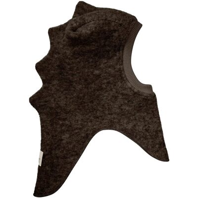 Huttelihut Balaclava Triangles Wool 12/24M DARK BROWN MELANGE 12/24M Huttelihut Balaclava Triangles Wool 12/24M DARK BROWN MELANGE 12/24M