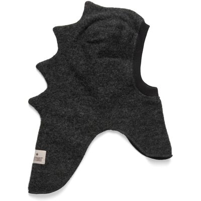 Huttelihut Balaclava Triangles Wool 12/24M DARK GREY MELANGE 12/24M Huttelihut Balaclava Triangles Wool 12/24M DARK GREY MELANGE 12/24M