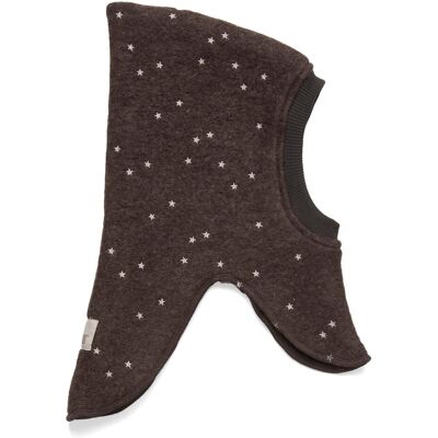 Huttelihut Balaclava All Over Emb. Wool 12/24M DARK BROWN MELANGE 12/24M Huttelihut Balaclava All Over Emb. Wool 12/24M DARK BROWN MELANGE 12/24M