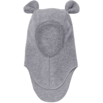Huttelihut Balaclava Ears Wool Fleece 12/24M MEDIUM GREY MELANGE 12/24M Huttelihut Balaclava Ears Wool Fleece 12/24M MEDIUM GREY MELANGE 12/24M