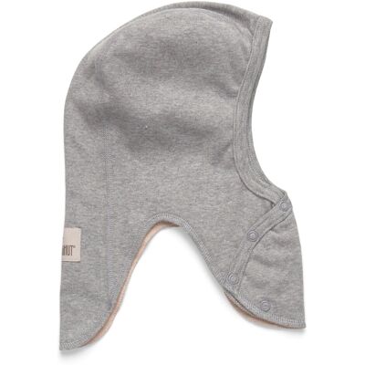 Huttelihut Balaclava Cotton Rib W. Lin. 62\68 MEDIUM GREY MELANGE 62\68 Huttelihut Balaclava Cotton Rib W. Lin. 62\68 MEDIUM GREY MELANGE 62\68