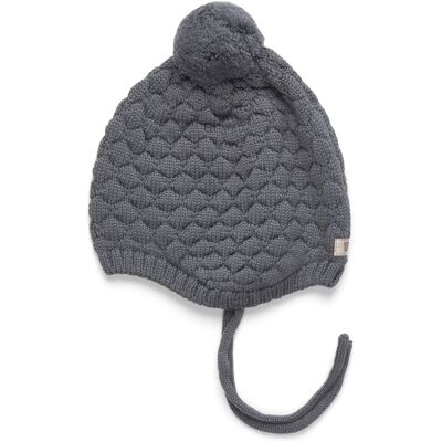 Huttelihut Bonnet Wool Knit Pompom 62\68 TURBULENCE 62\68 Huttelihut Bonnet Wool Knit Pompom 62\68 TURBULENCE 62\68