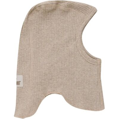 Huttelihut Balaclava Rib 48\6-12M WHITE PEPPER MELANGE 48\6-12M Huttelihut Balaclava Rib 48\6-12M WHITE PEPPER MELANGE 48\6-12M