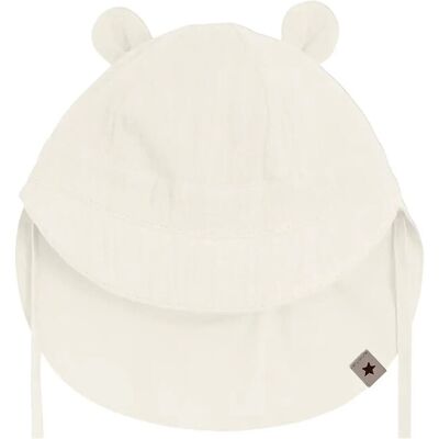 Huttelihut Summer Hat Ears Muslin 52\2-4Y ANTIQUE WHITE 52\2-4Y Huttelihut Summer Hat Ears Muslin 52\2-4Y ANTIQUE WHITE 52\2-4Y