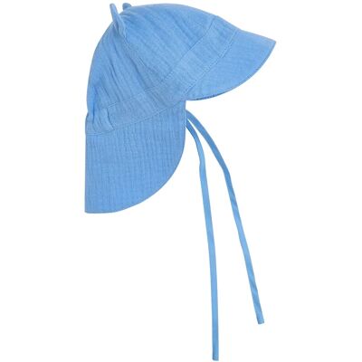 Huttelihut Summer Hat Ears Muslin 44\3-6M DELLA ROBBIA BLUE 44\3-6M Huttelihut Summer Hat Ears Muslin 44\3-6M DELLA ROBBIA BLUE 44\3-6M