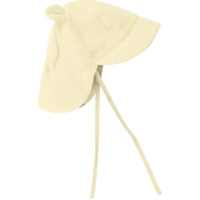 Huttelihut Summer Hat Ears Muslin 48\6-12M DOUBLE CREAM 48\6-12M Huttelihut Summer Hat Ears Muslin 48\6-12M DOUBLE CREAM 48\6-12M