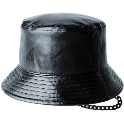 Kangol Kg Chain Faux Leather Bucket S BLACK-BLACK S Kangol Kg Chain Faux Leather Bucket S BLACK-BLACK S