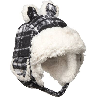 Kombi Cute Aviator Inf Hat 3-9M WHITE TARTAN 3-9M Kombi Cute Aviator Inf Hat 3-9M WHITE TARTAN 3-9M