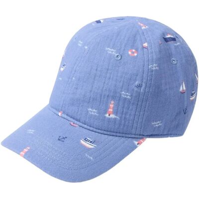 Lindex Cap In Cotton Gauze 2-4 BLUE 2-4 Lindex Cap In Cotton Gauze 2-4 BLUE 2-4
