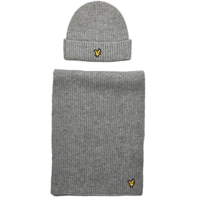 Scott Brushed Scarf And Beanie Set ONE SIZE D24 LIGHT GREY MARL ONE SIZE Scott Brushed Scarf And Beanie Set ONE SIZE D24 LIGHT GREY MARL ONE SIZE
