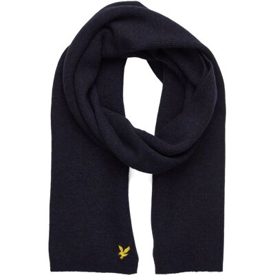 Scott Lambswool Ribbed Scarf ONE SIZE DARK NAVY MARL ONE SIZE Scott Lambswool Ribbed Scarf ONE SIZE DARK NAVY MARL ONE SIZE