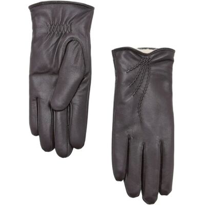 Mango Leather Gloves S DARK BROWN S Mango Leather Gloves S DARK BROWN S