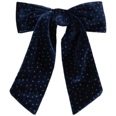 Mango Velvet Bow Hairclip ONE SIZE NAVY ONE SIZE Mango Velvet Bow Hairclip ONE SIZE NAVY ONE SIZE