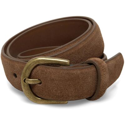 Mango Suede Leather Belt S BROWN S Mango Suede Leather Belt S BROWN S