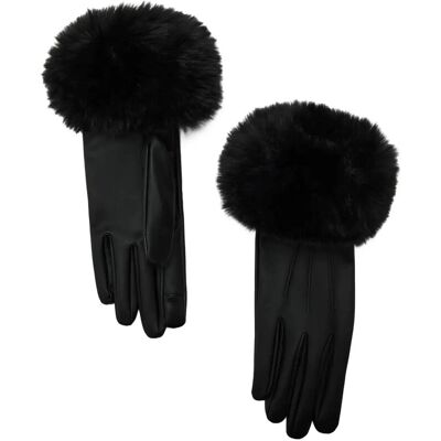 Mango Combined Hair Gloves S BLACK S Mango Combined Hair Gloves S BLACK S