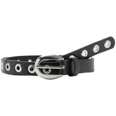 Mango Thin Eyelets Belt S BLACK S Mango Thin Eyelets Belt S BLACK S