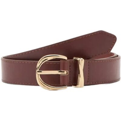 Mango Oval Buckle Belt S BROWN S Mango Oval Buckle Belt S BROWN S