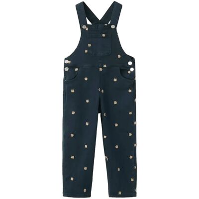 Mango Long Embroidered Floral Dungarees 2-3 NAVY 2-3 Mango Long Embroidered Floral Dungarees 2-3 NAVY 2-3