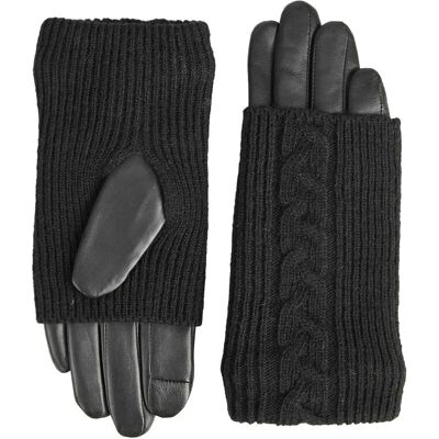 Markberg Hellymbg Glove, Cable Knit 7 BLACK 7 Markberg Hellymbg Glove, Cable Knit 7 BLACK 7