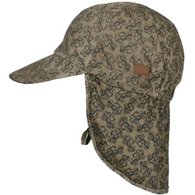 Melton Cap W/Neck & Tie W/Print 45 GREEN 45 Melton Cap W/Neck & Tie W/Print 45 GREEN 45