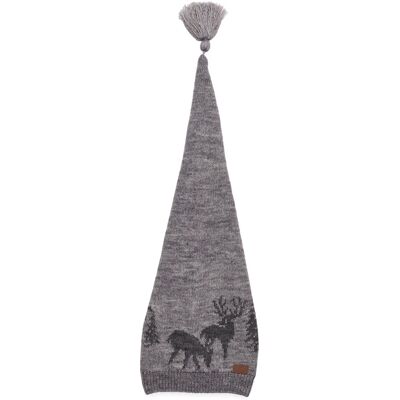 Melton Christmas Hat W.forrest-Tassel 47/49 LIGHT GREY MEL. 47/49 Melton Christmas Hat W.forrest-Tassel 47/49 LIGHT GREY MEL. 47/49