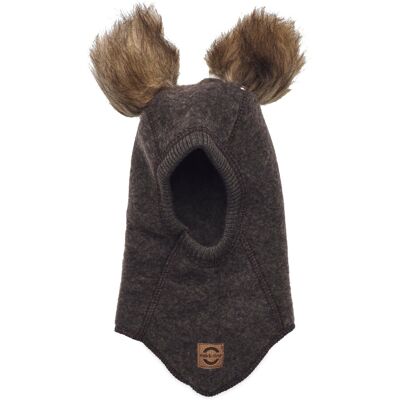 mikk-line Wool Fullface W. Pom Pom 50/56 DARK BROWN MELANGE 50/56 mikk-line Wool Fullface W. Pom Pom 50/56 DARK BROWN MELANGE 50/56