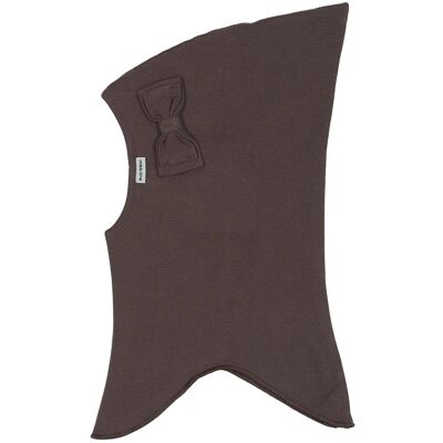 mikk-line Cotton Balaclava With Bow - Double 74/80 RAISIN 74/80 mikk-line Cotton Balaclava With Bow - Double 74/80 RAISIN 74/80