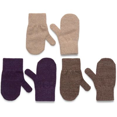 mikk-line Magic Mittens 3 Pack W. Lurex 2-4Y NIGHTSHADE-CHOCOLATE CHIP-DOESKIN 2-4Y mikk-line Magic Mittens 3 Pack W. Lurex 2-4Y NIGHTSHADE-CHOCOLATE CHIP-DOESKIN 2-4Y