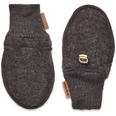 mikk-line Wool Mittens 18M-2Y DARK BROWN MELANGE 18M-2Y mikk-line Wool Mittens 18M-2Y DARK BROWN MELANGE 18M-2Y