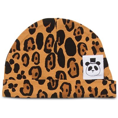 Mini Rodini Basic Leopard Baby Beanie 40-42 BEIGE 40-42 Mini Rodini Basic Leopard Baby Beanie 40-42 BEIGE 40-42