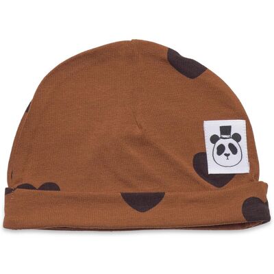 Mini Rodini Basic Hearts Baby Beanie Tencel™ 40-42 BROWN 40-42 Mini Rodini Basic Hearts Baby Beanie Tencel™ 40-42 BROWN 40-42