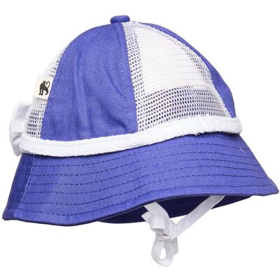 Mini Rodini Bow Mesh Sun Hat 44-46 BLUE 44-46 Mini Rodini Bow Mesh Sun Hat 44-46 BLUE 44-46