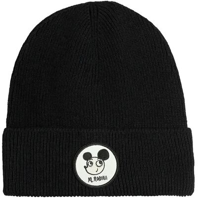 Mini Rodini Ritzratz Patch Wool Blend Beanie 44/46 BLACK 44/46 Mini Rodini Ritzratz Patch Wool Blend Beanie 44/46 BLACK 44/46
