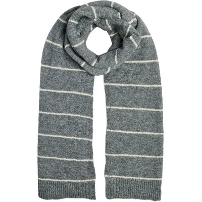 Pieces Pcnorma Long Stripe Scarf Bc ONE SIZE DARK GREY MELANGE ONE SIZE Pieces Pcnorma Long Stripe Scarf Bc ONE SIZE DARK GREY MELANGE ONE SIZE