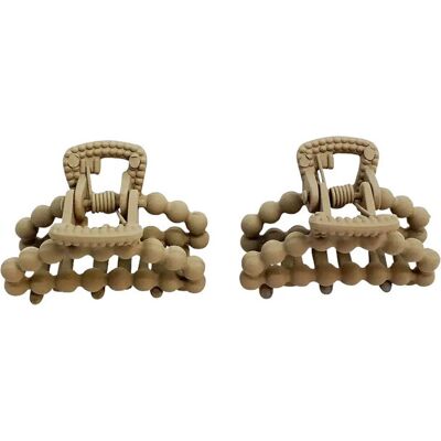 Pipol's Bazaar Sia Clamp Beige 2 Pcs ONE SIZE BEIGE ONE SIZE Pipol's Bazaar Sia Clamp Beige 2 Pcs ONE SIZE BEIGE ONE SIZE