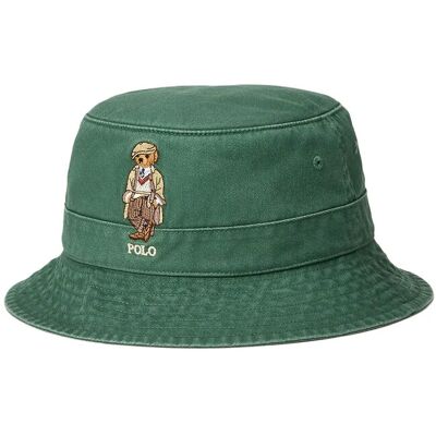 Polo Ralph Lauren Polo Bear Twill Bucket Hat S/M NEW FOREST W/ FA2 S/M Polo Ralph Lauren Polo Bear Twill Bucket Hat S/M NEW FOREST W/ FA2 S/M