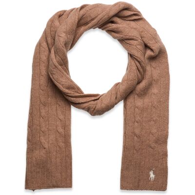 Polo Ralph Lauren Cable-Knit Wool-Cashmere Scarf ONE SIZE CAMEL ONE SIZE Polo Ralph Lauren Cable-Knit Wool-Cashmere Scarf ONE SIZE CAMEL ONE SIZE