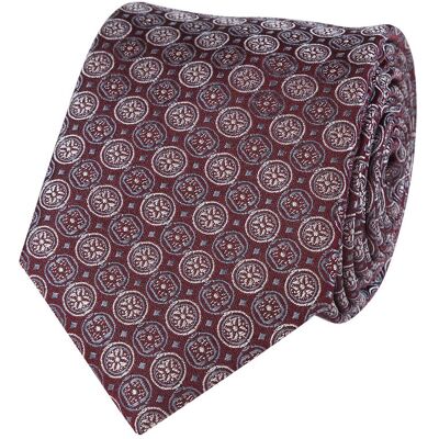 Portia 1924 Geometric Silk Tie ONE SIZE BURGUNDY ONE SIZE Portia 1924 Geometric Silk Tie ONE SIZE BURGUNDY ONE SIZE