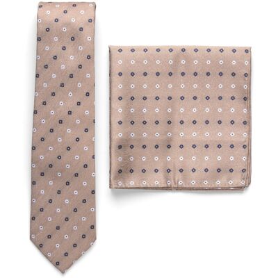 Portia 1924 Floral Tie & Pocket Square Set ONE SIZE BEIGE ONE SIZE Portia 1924 Floral Tie & Pocket Square Set ONE SIZE BEIGE ONE SIZE