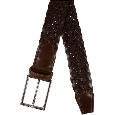 Portia 1924 Braided Full Grain Leather Belt 105 cm COGNAC 105 cm Portia 1924 Braided Full Grain Leather Belt 105 cm COGNAC 105 cm