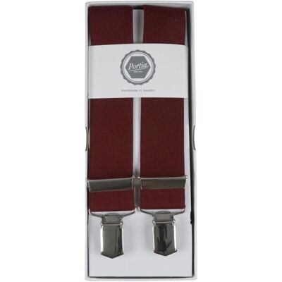 Portia 1924 Solid Suspenders ONE SIZE BURGUNDY ONE SIZE Portia 1924 Solid Suspenders ONE SIZE BURGUNDY ONE SIZE