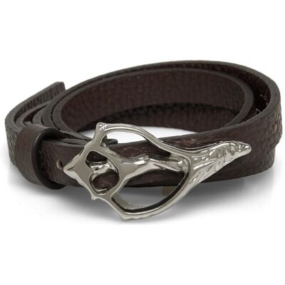 Rodebjer Petit Shell Pebble Belt ONES DK BROWN/SILVER ONES Rodebjer Petit Shell Pebble Belt ONES DK BROWN/SILVER ONES