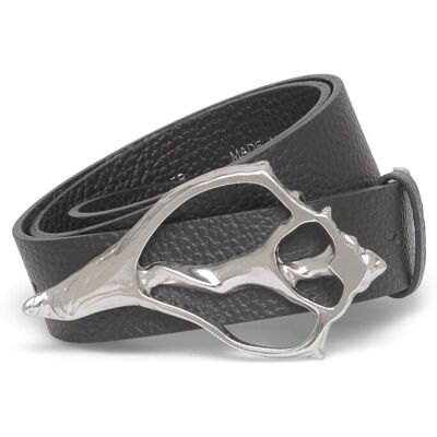 Rodebjer Shell Wide Pebble Belt XS/S BLACK/SILVER XS/S Rodebjer Shell Wide Pebble Belt XS/S BLACK/SILVER XS/S