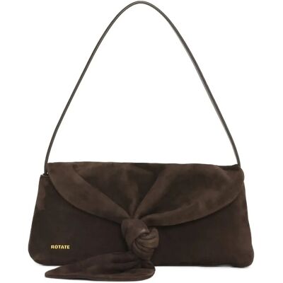 ROTATE Suede Knot Scarf Bag ONE SIZE CHOCOLATE TORTE ONE SIZE ROTATE Suede Knot Scarf Bag ONE SIZE CHOCOLATE TORTE ONE SIZE
