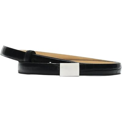 Selected Slfbabeth Slim Leather Belt 95 BLACK 95 Selected Slfbabeth Slim Leather Belt 95 BLACK 95