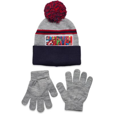 Marvel Bonnet + Gloves 52 LGREY 52 Marvel Bonnet + Gloves 52 LGREY 52